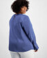 Фото #2 товара Plus Size Long-Sleeve Top, Created for Macy's