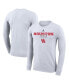 ფოტო #1 პროდუქტის Men's White Houston Cougars On Court Bench Long Sleeve T-shirt