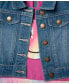 ფოტო #5 პროდუქტის Little Girls One-Piece Mesh Skirt Dress with Denim Vest, 2-Pieces