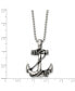 Antiqued Anchorite Rope Pendant Ball Chain Necklace