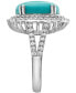 ფოტო #5 პროდუქტის EFFY® Turquoise & Diamond (7/8 ct. t.w.) Halo Ring in 14k White Gold