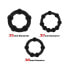 Фото #2 товара Эрекционные кольца BEAST RINGS Набор из 3 гибких черных орнаментированных