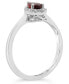 Garnet (3/8 ct. t.w.) and Diamond Accent Ring in Sterling Silver