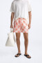 Regular-fit floral print swimming trunks