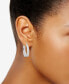 ფოტო #4 პროდუქტის Silver-Plated or 18K Gold-Plated Concave Hoop Earring