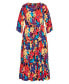 Plus Size Endless Sun Print Maxi Dress