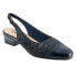 Фото #2 товара Trotters Dea T7001-455 Womens Blue Leather Slingback Heels Shoes