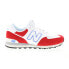 Фото #1 товара New Balance 574 U574EW2 Mens Red Suede Lace Up Lifestyle Sneakers Shoes 8.5