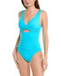 Фото #1 товара La Blanca Cross Front Keyhole Mio One-Piece Women's