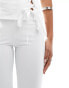 Lioness v front lowrise flared trousers co-ord in white