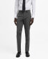 ფოტო #1 პროდუქტის Men's Stretch Fabric Slim-Fit Suit Pants