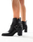 Фото #1 товара ALDO Catasetum Biker Heeled Ankle Boot in Black