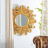 Настенное зеркало 114 x 4,5 x 114 cm Стеклянный Позолоченный Деревянный