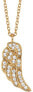 Gold-plated silver necklace with zircons ERN-LILWING-ZG