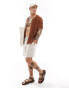 Hollister short sleeve open stitch knit shirt in rust