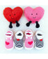 Infant Girl Boy Breathable Washable Non-Slip Sock Shoes Heartbreaker