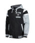 Men's Black, Gray Las Vegas Raiders Extreme Full Back Reversible Hoodie Full-Zip Jacket