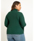 Фото #2 товара Plus Size Flare Sleeve Turtleneck Sweater