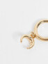 Фото #3 товара Accessorize single horseshoe hoop earring in gold