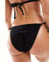 Ivory Rose Fuller Bust mix and match string tie up bikini bottom in black crinkle