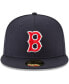 Фото #4 товара Men's Navy Boston Red Sox Cooperstown Collection Wool 59FIFTY Fitted Hat