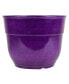 Фото #1 товара Glazed Brushed Happy Large Plastic Planter Dark Purple 15 Inch