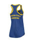 Women's Royal Golden State Warriors Showdown Burnout Tank Top