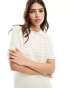 Фото #2 товара ASOS DESIGN knitted polo top with stitch detail in cream