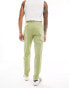 ASOS DESIGN slim with linen suit trouser in sage green