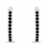 Фото #2 товара Trendy silver earrings with black zircons EA694WBC