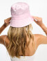 Madein. matte satin bucket hat in baby pink