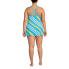 Фото #17 товара Plus Size High Neck Swim Dress One Piece Swimsuit Adjustable Straps