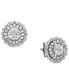 ფოტო #3 პროდუქტის Diamond Halo Cluster Stud Earrings (1/2 ct. t.w.) in 10k White Gold