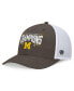 Фото #1 товара Men's Heather Charcoal Michigan Wolverines College Football Playoff 2023 National Champions Structured Trucker Adjustable Hat