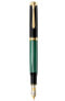 Фото #1 товара Pelikan Souverän® 1000 - Black - Gold - Green - Built-in filling system - Gold/Rhodium - Bold - Ambidextrous - Germany