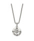 Фото #1 товара Chisel polished Compass Pendant on a Box Chain Necklace
