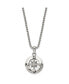 ფოტო #1 პროდუქტის Polished Compass Pendant on a Box Chain Necklace