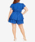 Фото #2 товара Plus Size First Date Frilled Romper