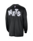 ფოტო #3 პროდუქტის Men's Black Distressed Brooklyn Nets 2023/24 City Edition Authentic Pregame Performance Long Sleeve Shooting T-shirt