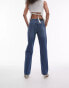 Topshop mid rise Runway jeans in mid blue BLAU, W24 - фото #2