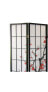 Фото #3 товара Black Japanese 4-Panel Screen Room Divider, Plum Blossom