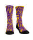 ფოტო #1 პროდუქტის Men's and Women's Socks Los Angeles Lakers Allover Logo and Paint Crew Socks