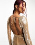 Фото #4 товара Barot sequin maxi dress in cream