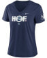 Фото #3 товара Women's Derek Jeter Navy New York Yankees Hof2 Tri-Blend V-Neck T-shirt