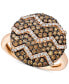 ფოტო #1 პროდუქტის Chocolatier® Diamond Zigzag Ring (9/10 ct. t.w.) in 14k Rose Gold