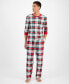 ფოტო #1 პროდუქტის Family Pajamas Men's 2-Pc. Winterton Cotton Plaid Knit Family Holiday Pajamas, Created for Macy's