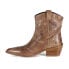 Diba True Rave Lion Western Pull On Pointed Toe Booties Womens Brown Casual Boot