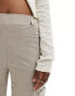 JDY wide leg trousers with cargo pockets in texture beige