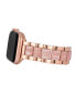 Фото #3 товара Women's Rose Gold-Tone Alloy and Pink Acetate Bracelet Compatible with 38/40/41mm Apple Watch