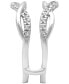 ფოტო #7 პროდუქტის Diamond Oval Halo Cluster Intertwined Bridal Set (1/2 ct. t.w.) in 14k White Gold